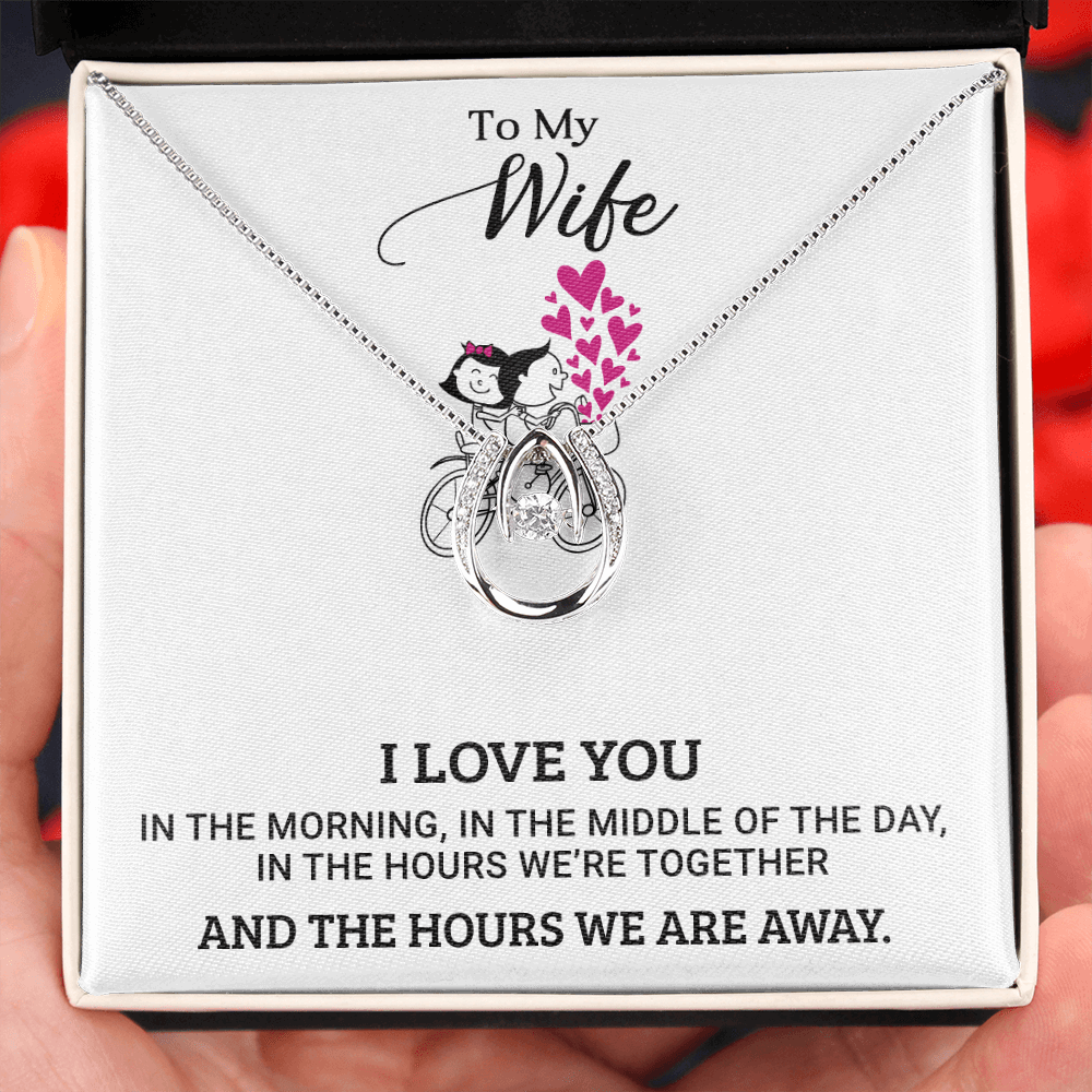 Gold Necklace, Personalized Message Card, To My Beautiful Wife - Kubby&Co Worldwide