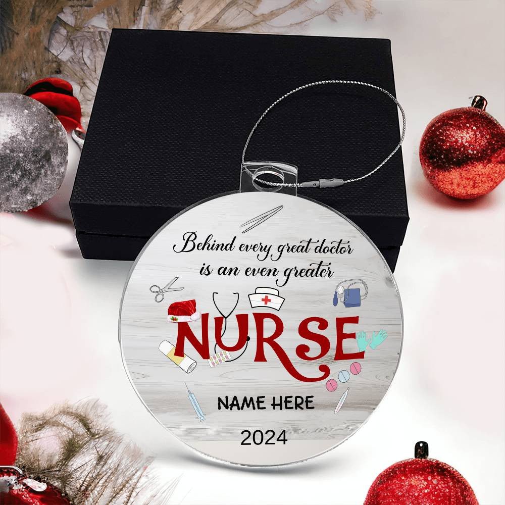 Personalized High Graphic Acrylic Ornament, A Greater Nurse - Kubby&Co Worldwide