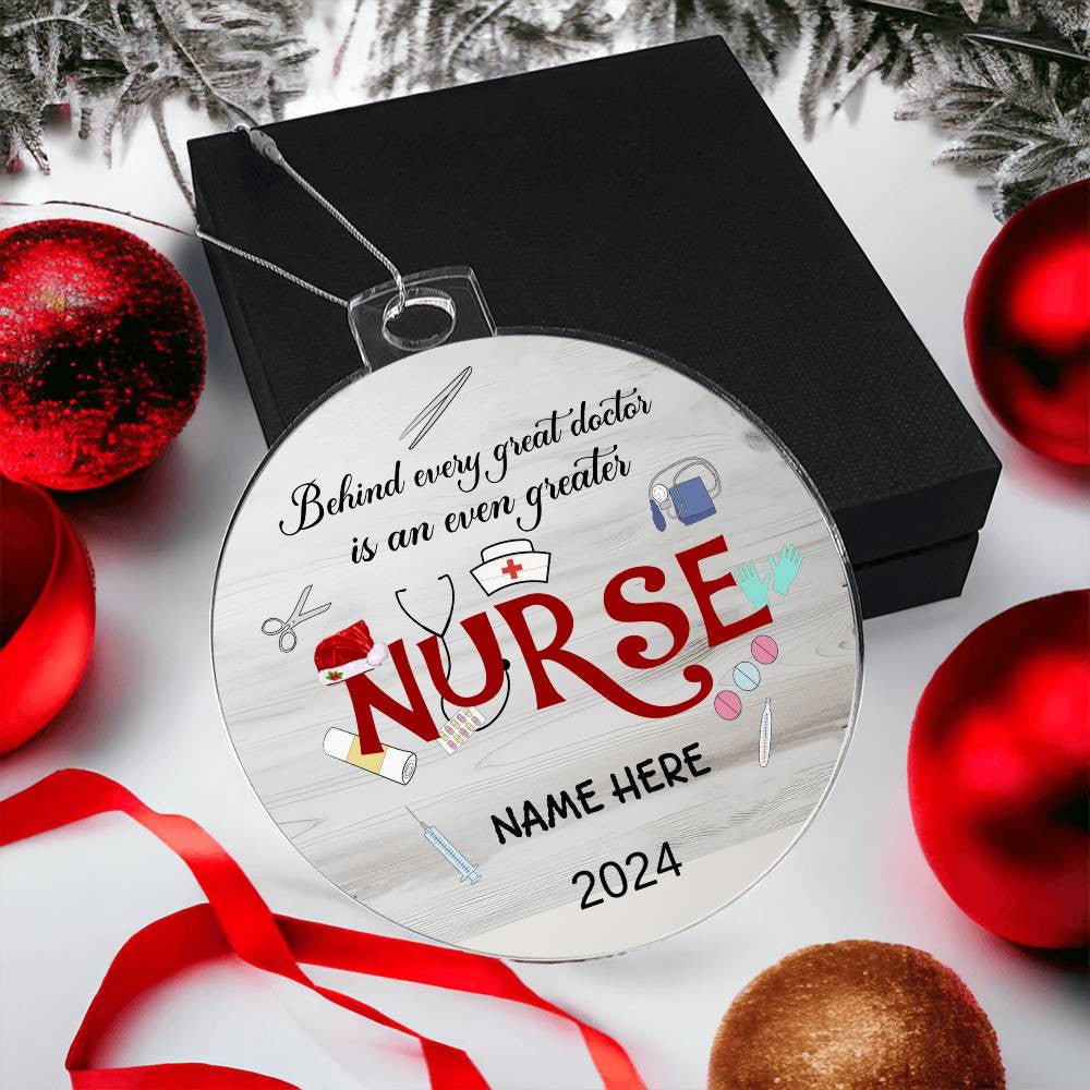 Personalized High Graphic Acrylic Ornament, A Greater Nurse - Kubby&Co Worldwide