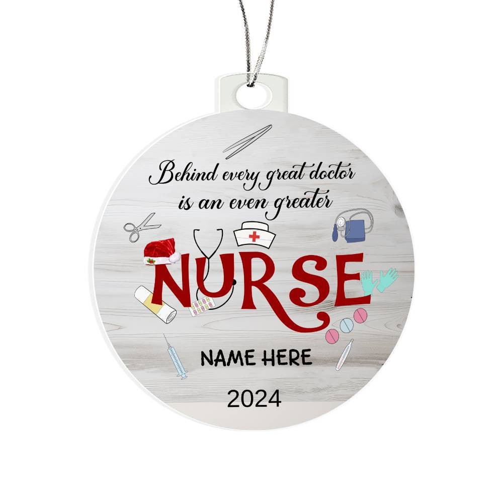 Personalized High Graphic Acrylic Ornament, A Greater Nurse - Kubby&Co Worldwide