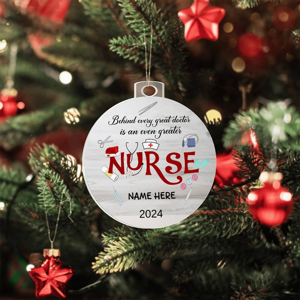 Personalized High Graphic Acrylic Ornament, A Greater Nurse - Kubby&Co Worldwide