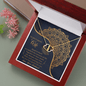 Gold Necklace, 18 Single Diamonds, Happy Anniversary My Wife - Kubby&Co Worldwide