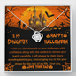 Gold Women's Necklace, Happy Halloween Daughter - Kubby&Co Worldwide