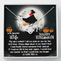 Gold Necklace, Happy Halloween My Wife, Love Knot - Kubby&Co Worldwide