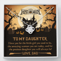 Gold Necklace, Happy Halloween, My Daughter, Sacred Knot - Kubby&Co Worldwide