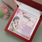 Gold Necklace, 18 Single Diamonds, Mother's Day, Tender Care - Kubby&Co Worldwide