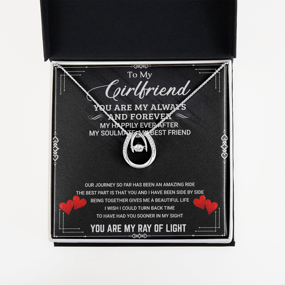 Gold Necklace, Personalized Message Card, To My Girlfriend - Kubby&Co Worldwide