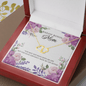 Gold Necklace, 18 Diamonds, Stepmom Mother's Day, Thank You - Kubby&Co Worldwide
