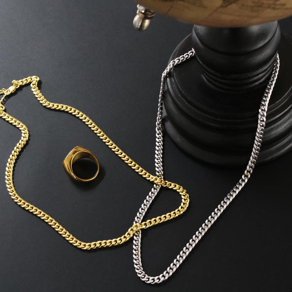 Cuban Link Chain Necklace, To My Boyfriend, The Day I Met You - Kubby&Co Worldwide