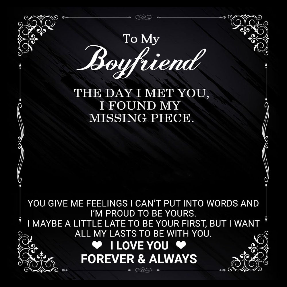 Cuban Link Chain Necklace, To My Boyfriend, The Day I Met You - Kubby&Co Worldwide