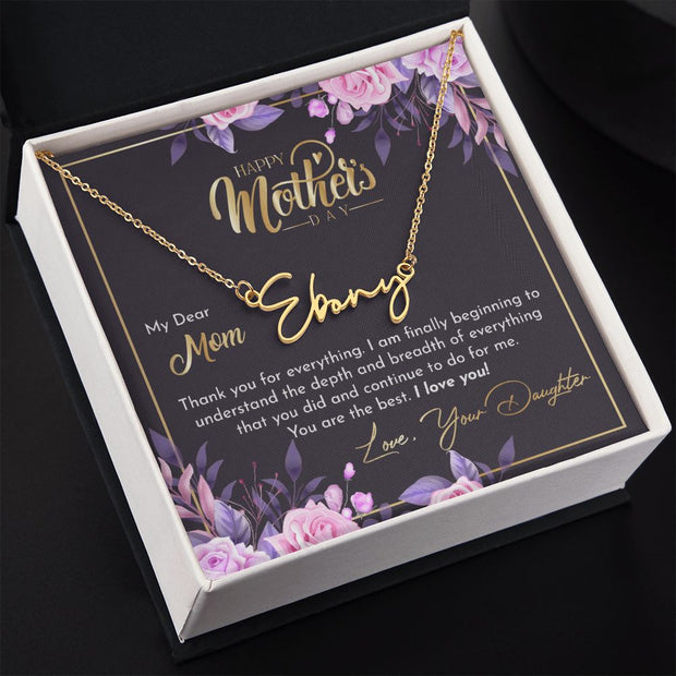 Mother's Day With Love, Signature Style Necklace, The Best - Kubby&Co Worldwide