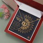 Gold Necklace, 18 Single Diamonds, Wife Happy Anniversary - Kubby&Co Worldwide