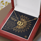 Gold Necklace, 18 Single Diamonds, Wife Happy Anniversary - Kubby&Co Worldwide