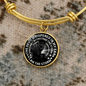 Engraved Gold Custom Bangle Bracelet, Cat Lovers, Whispered In My Ear - Kubby&Co Worldwide