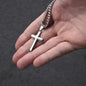 Father's Day, Cuban Link Chain Cross-Necklace, From Daughter - Kubby&Co Worldwide