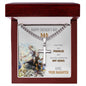Father's Day, Cuban Link Chain Cross-Necklace, From Daughter - Kubby&Co Worldwide