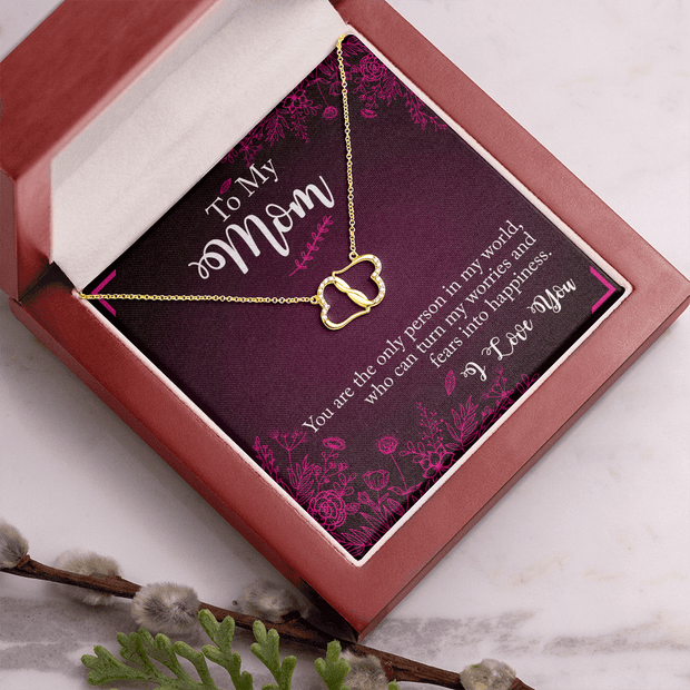 Gold Necklace, 18 Diamonds, Mother's Day, My Happiness - Kubby&Co Worldwide