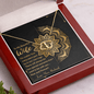 Gold Necklace, 18 Diamonds, My Wife Now and Forever - Kubby&Co Worldwide