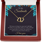 Gold Necklace, 18 Diamonds, To My Valentine Soulmate - Kubby&Co Worldwide