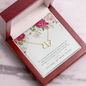 Gold Necklace, 18 Single Diamonds, My Dear Sister My Angel - Kubby&Co Worldwide