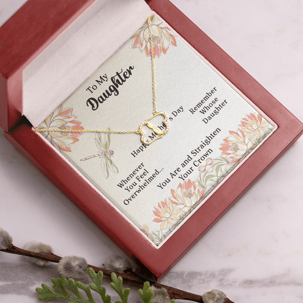 Gold Necklace, 18 Single Diamonds, Daughter Mother's Day, Your Crown - Kubby&Co Worldwide