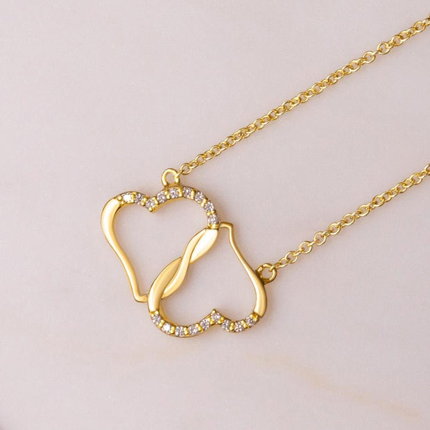 Gold Necklace, 18 Single Diamonds, Happy Mother's Day, Carefree - Kubby&Co Worldwide