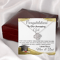 Gold Necklace, Happy Graduation Daughter, Love Mom & Dad - Kubby&Co Worldwide