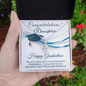 Gold Necklace, Happy Graduation Daughter, With Love - Kubby&Co Worldwide