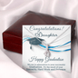 Gold Necklace, Happy Graduation Daughter, With Love - Kubby&Co Worldwide