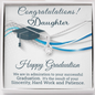 Gold Necklace, Happy Graduation Daughter, With Love - Kubby&Co Worldwide