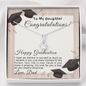 Gold Necklace, Happy Graduation Daughter, From Dad - Kubby&Co Worldwide
