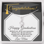 Gold Necklace, Happy Graduation Daughter, From Mom - Kubby&Co Worldwide