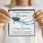 Gold Necklace, Happy Graduation Daughter, With Love - Kubby&Co Worldwide