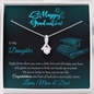 Gold Necklace, Happy Graduation Daughter, Love Mom & Dad - Kubby&Co Worldwide