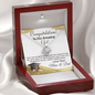Gold Necklace, Happy Graduation Daughter, Love Mom & Dad - Kubby&Co Worldwide