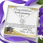 Gold Necklace, Happy Graduation Daughter, Love Mom & Dad - Kubby&Co Worldwide