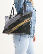 Leather Stylish Faux Tote, Custom Design Apparel - Earth Tones - Kubby&Co Worldwide