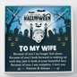 Gold Necklace, Happy Halloween Forever Wife - Kubby&Co Worldwide