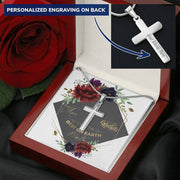 Mother's Day Gift, Best On Earth, Engraved Cross Necklace - Kubby&Co Worldwide