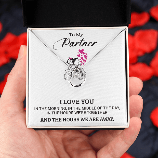 Gold Necklace, Message Card, To My Partner Forever - Kubby&Co Worldwide