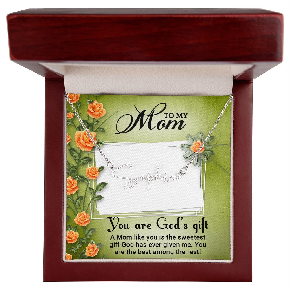 Signature Style Necklace, Mom With Love, You Are The Best - Kubby&Co Worldwide