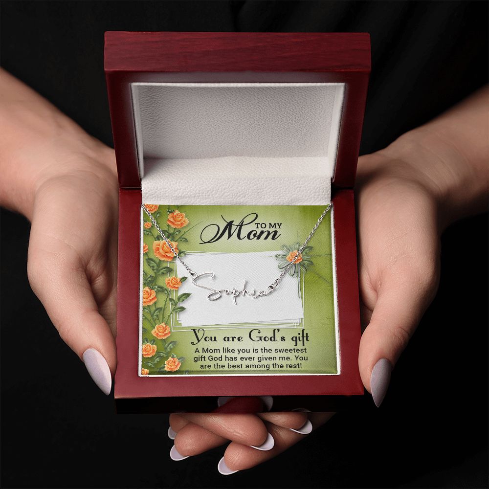 Signature Style Necklace, Mom With Love, You Are The Best - Kubby&Co Worldwide