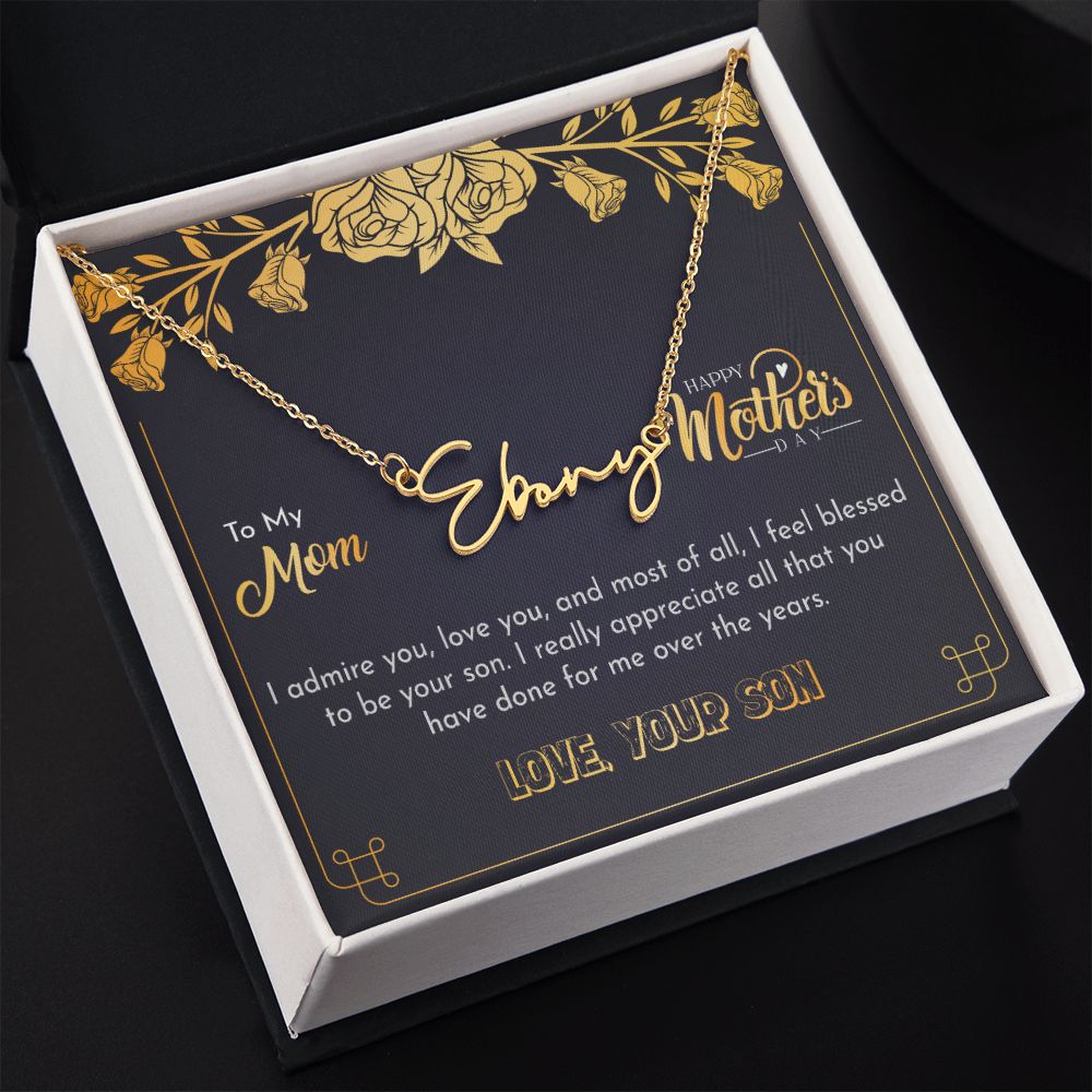 Mother's Day With Love, Signature Style Necklace, Feeling Blessed - Kubby&Co Worldwide