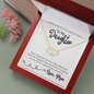 Gold Necklace, 18 Diamonds, To My Daughter Never Forget - Kubby&Co Worldwide