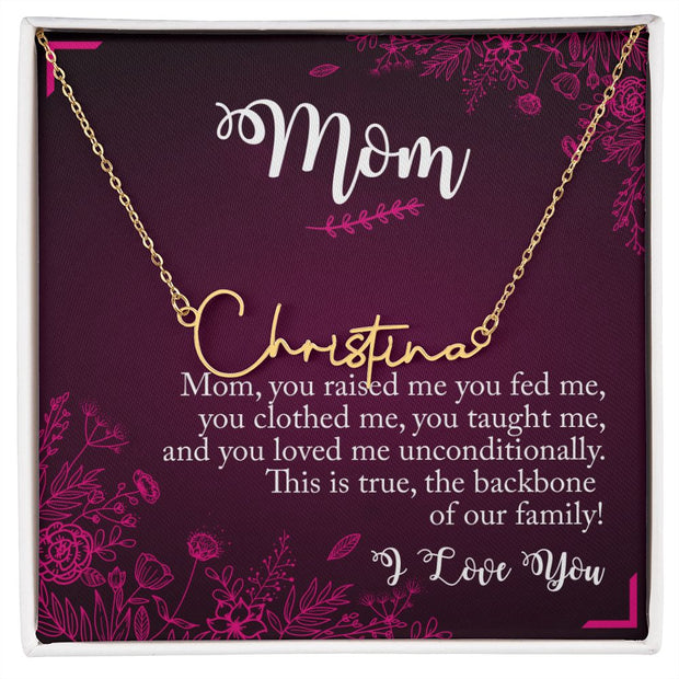 Mother's Day With Love, Signature Style Necklace, The Backbone - Kubby&Co Worldwide