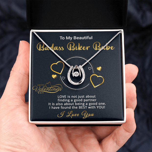 Gold Necklace, Personalized Card, To My Badass Biker Babe - Kubby&Co Worldwide