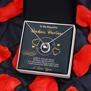 Gold Necklace, Personalized Message Card, To My Badass Partner - Kubby&Co Worldwide