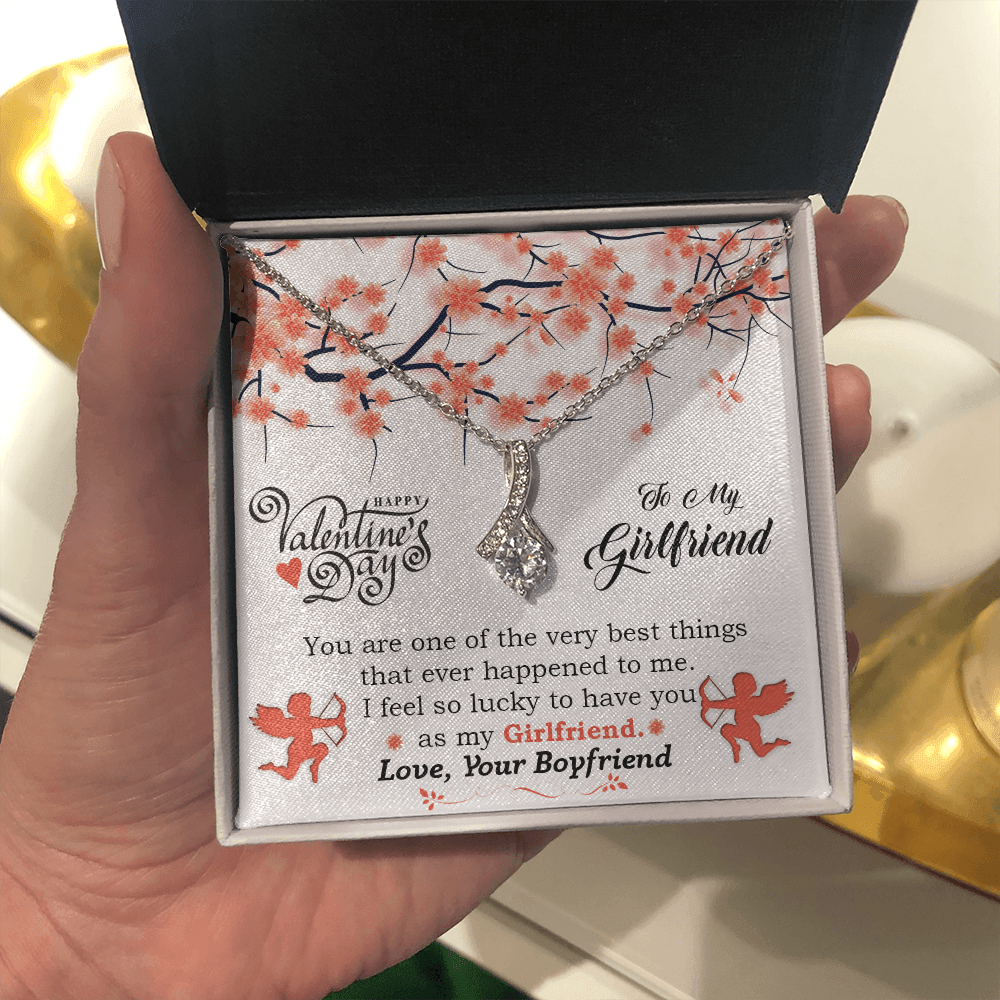 White Gold, Valentines Day Alluring Necklace, Gorgeous Girlfriend - Kubby&Co Worldwide