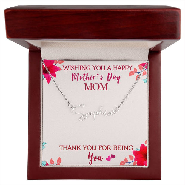 Mother's Day With Love, Signature Style Necklace, Thank You - Kubby&Co Worldwide