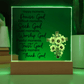 Acrylic Plaque Picture Frame, Multi Color LED Lights, Happy Moments - Kubby&Co Worldwide